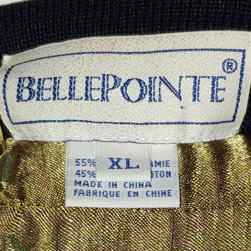 Bellepointe Vintage Embroidered Button Up Cardigan Size XL Black